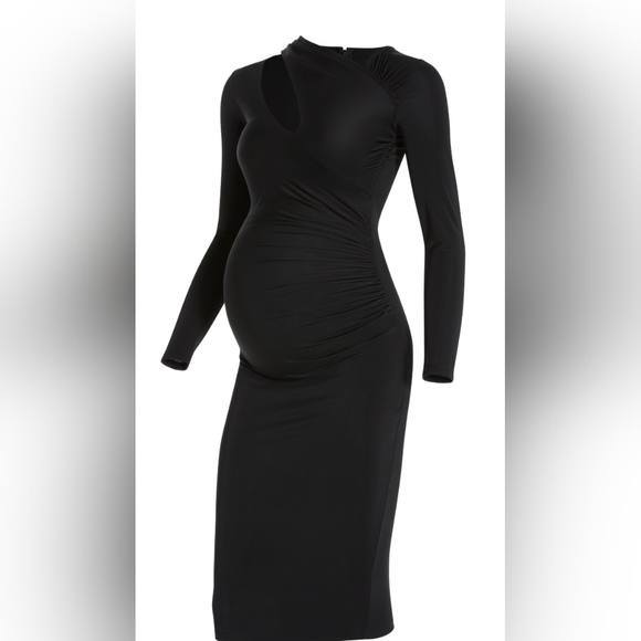 mina roe Dresses New Mina Roe Maternity Dress Small Black Slinky